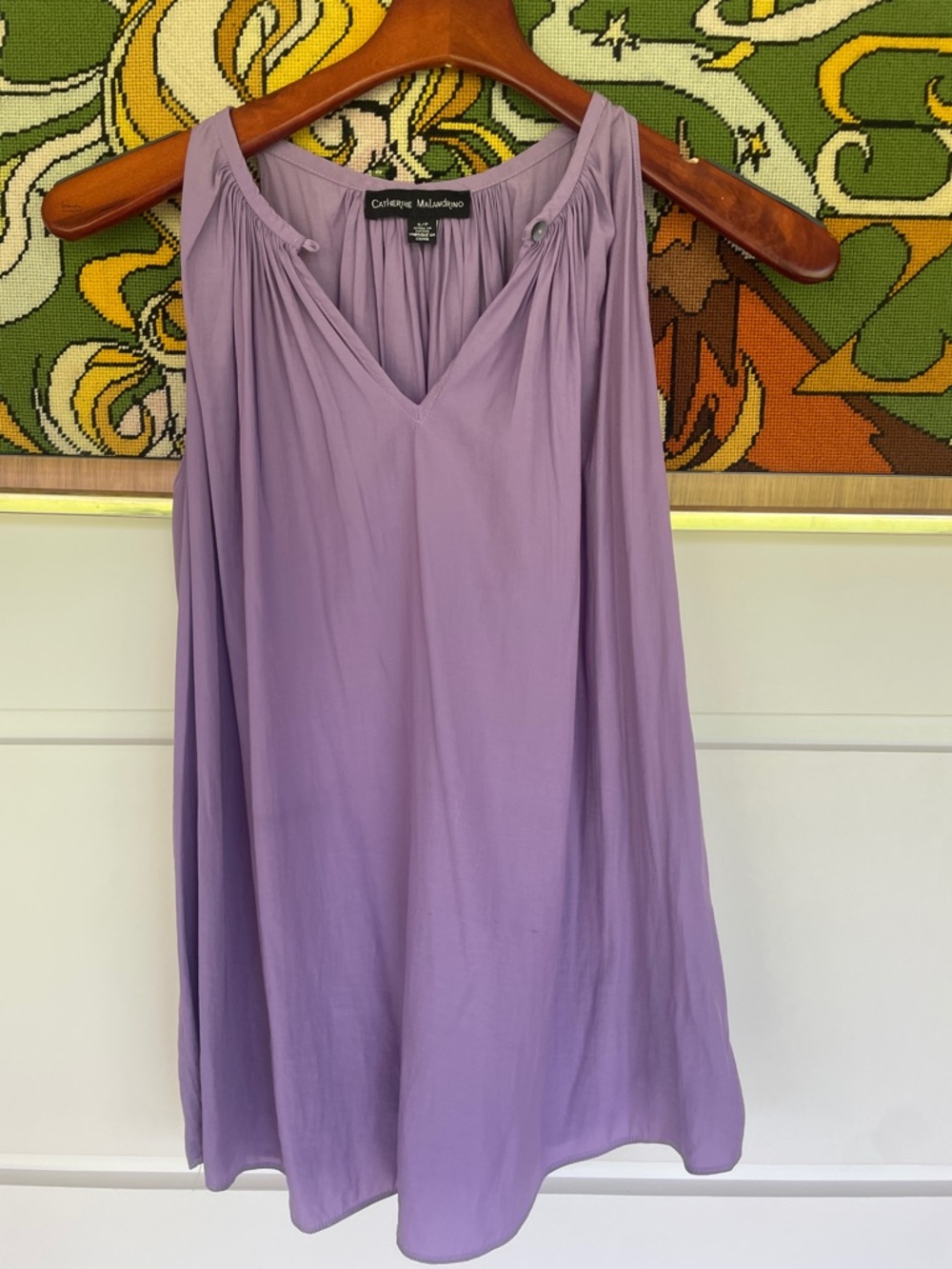 Catherine Malandrino Lavender Halter Swing Top